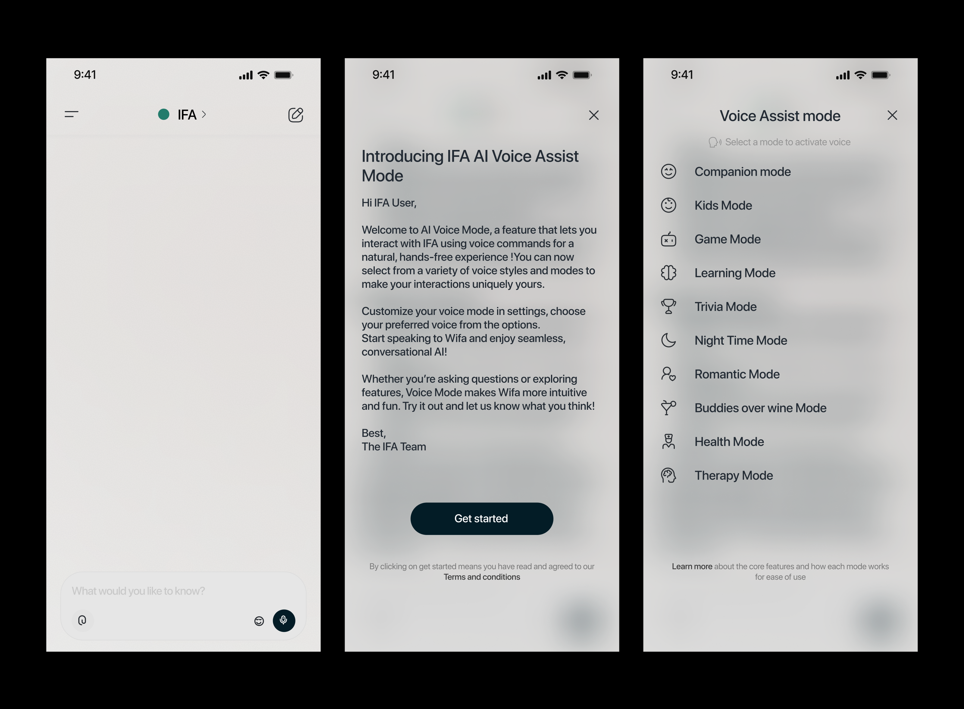 The Voice Assist Mode Flow - Mode Selection
